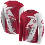 alabama crimson tide dynamic slash crimson white hoodie best selling