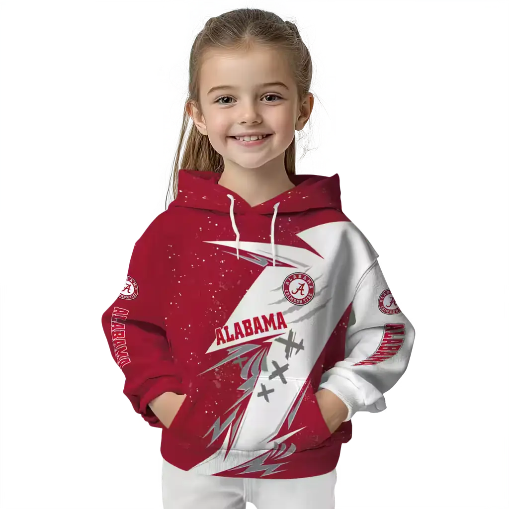 alabama crimson tide dynamic slash crimson white hoodie top rated alabama crimson tide dynamic slash crimson white hoodie top rated