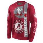 alabama crimson tide football heartbeat crimson hoodie best selling
