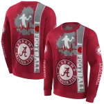 alabama crimson tide football heartbeat crimson hoodie best selling
