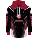 alabama crimson tide futuristic pattern crimson black hoodie best selling