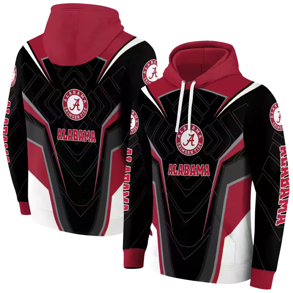 alabama crimson tide futuristic pattern crimson black hoodie fashion forward alabama crimson tide futuristic pattern crimson black hoodie fashion forward