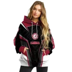 alabama crimson tide futuristic pattern crimson black hoodie best selling