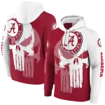 alabama crimson tide graphic punisher crimson white hoodie best selling