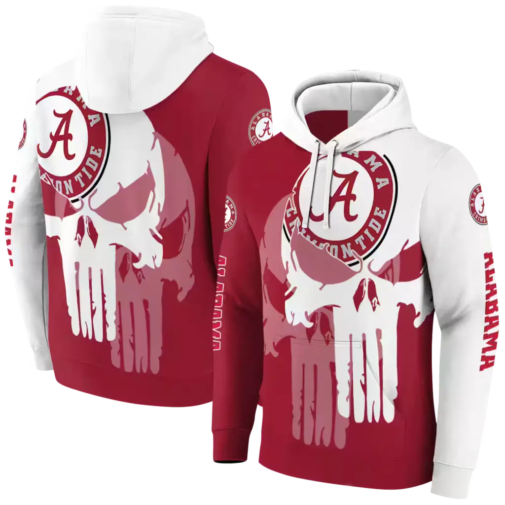 alabama crimson tide graphic punisher crimson white hoodie fashion forward alabama crimson tide graphic punisher crimson white hoodie fashion forward