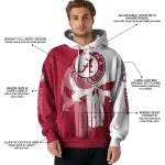 alabama crimson tide graphic punisher crimson white hoodie best selling