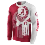 alabama crimson tide graphic punisher crimson white hoodie best selling