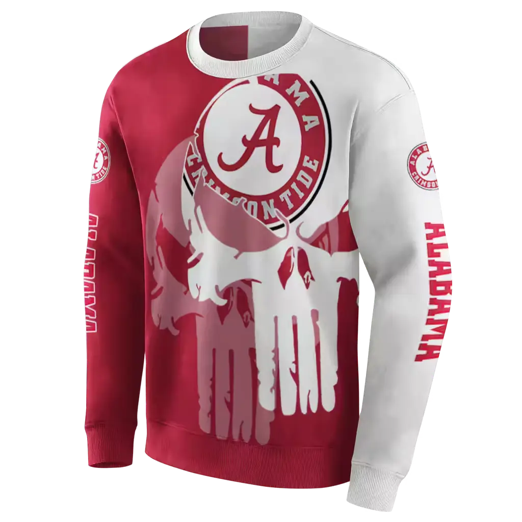 alabama crimson tide graphic punisher crimson white hoodie new arrival alabama crimson tide graphic punisher crimson white hoodie new arrival