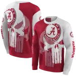 alabama crimson tide graphic punisher crimson white hoodie best selling