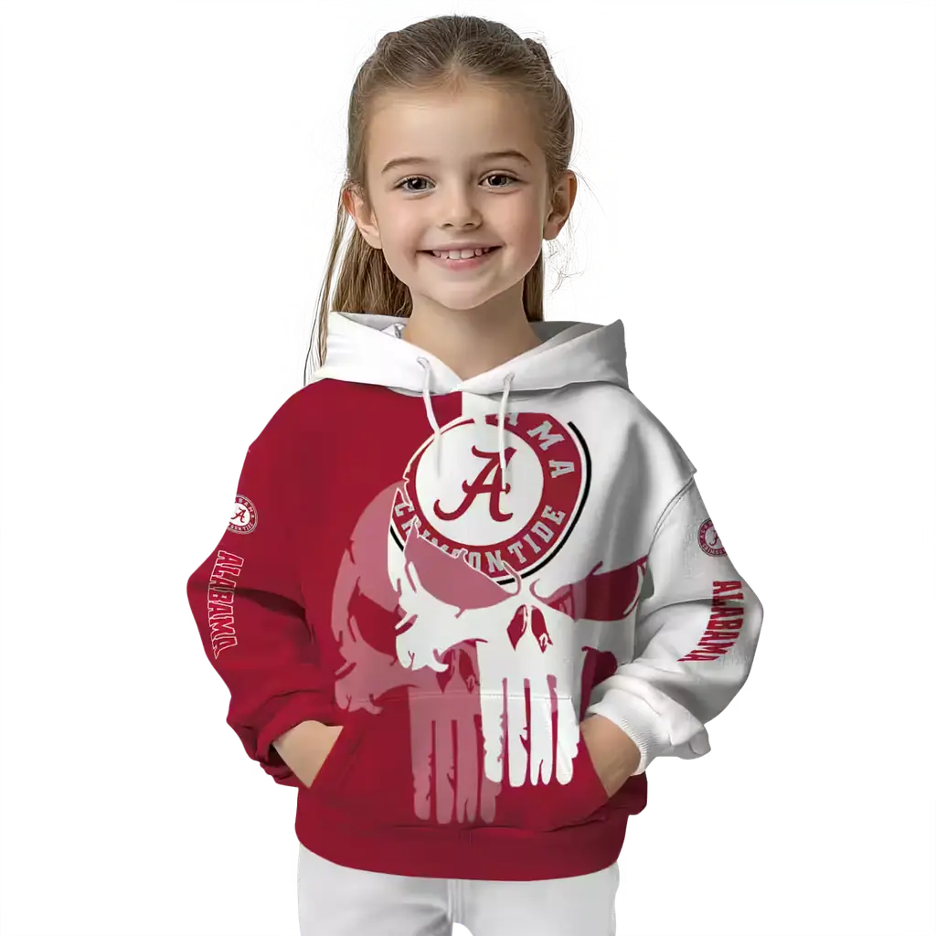 alabama crimson tide graphic punisher crimson white hoodie top rated alabama crimson tide graphic punisher crimson white hoodie top rated