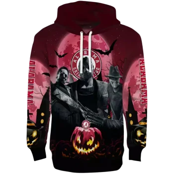 alabama crimson tide halloween vibes crimson black hoodie best selling