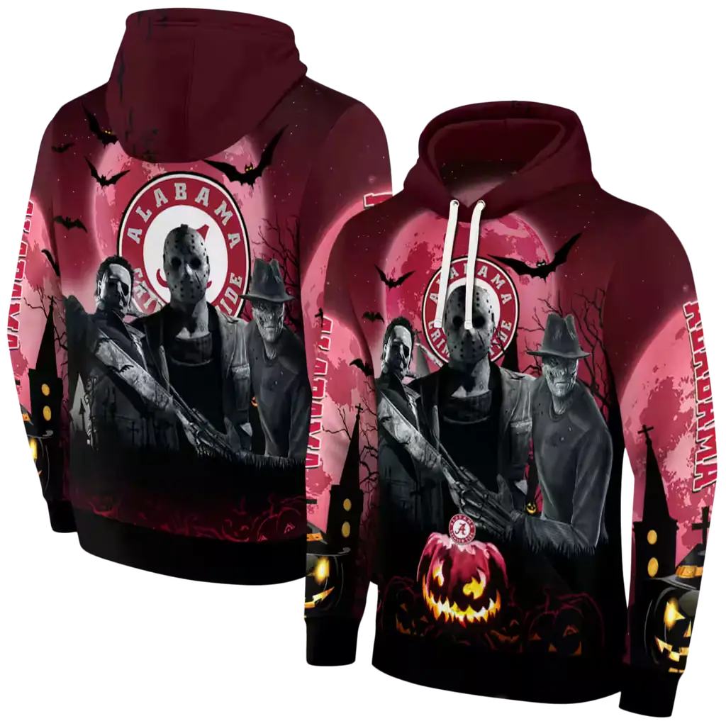alabama crimson tide halloween vibes crimson black hoodie fashion forward alabama crimson tide halloween vibes crimson black hoodie fashion forward