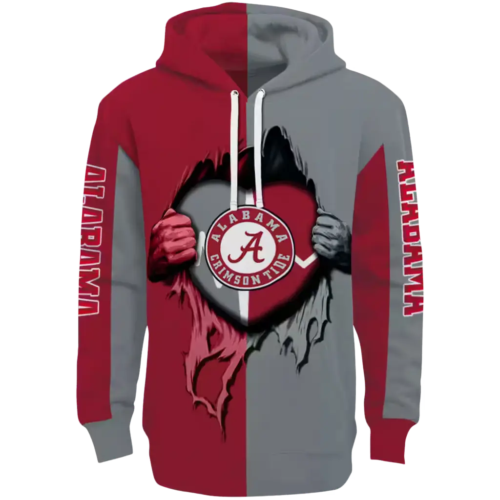 alabama crimson tide heartbeat graphic crimson hoodie best selling alabama crimson tide heartbeat graphic crimson hoodie best selling