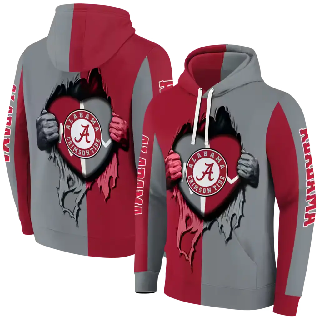 alabama crimson tide heartbeat graphic crimson hoodie fashion forward alabama crimson tide heartbeat graphic crimson hoodie fashion forward