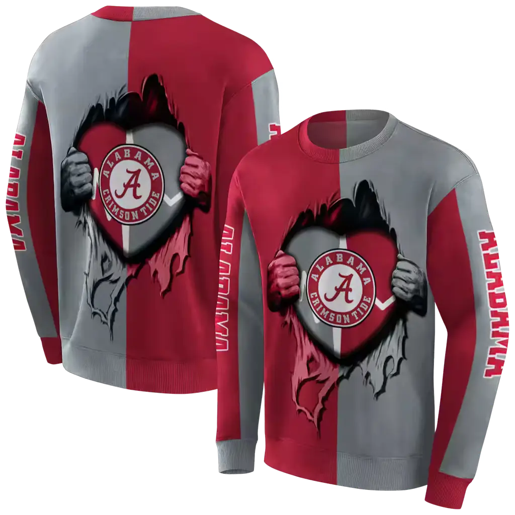 alabama crimson tide heartbeat graphic crimson hoodie premium grade alabama crimson tide heartbeat graphic crimson hoodie premium grade