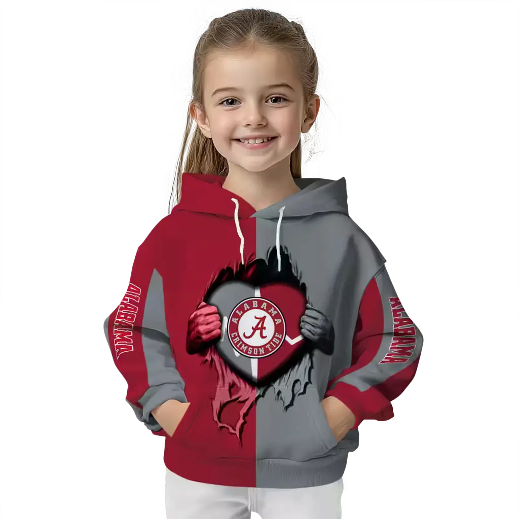 alabama crimson tide heartbeat graphic crimson hoodie top rated alabama crimson tide heartbeat graphic crimson hoodie top rated