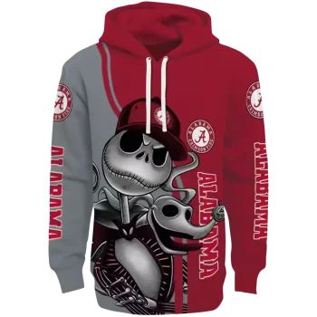 alabama crimson tide jack skellington crimson hoodie best selling