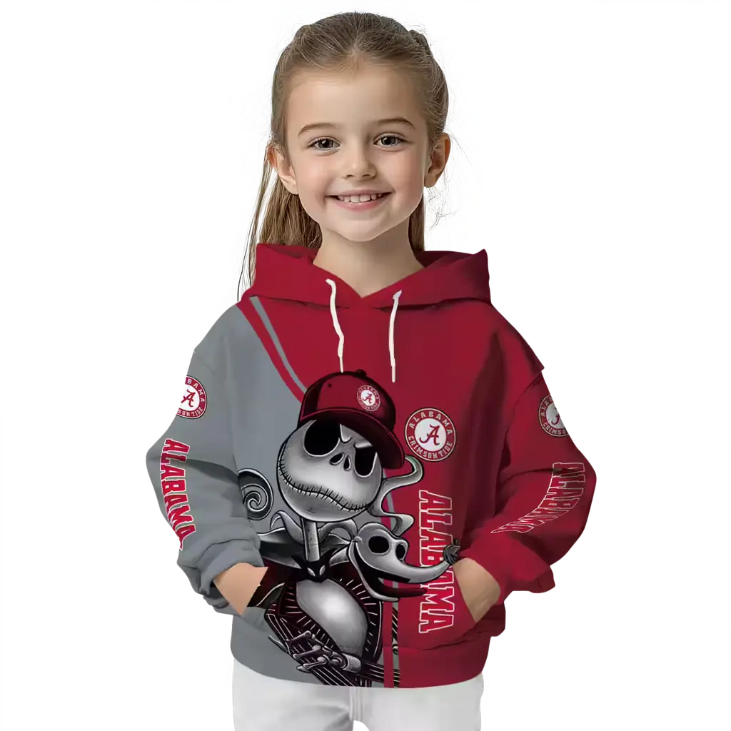 alabama crimson tide jack skellington crimson hoodie top rated alabama crimson tide jack skellington crimson hoodie top rated