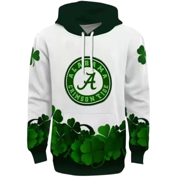 alabama crimson tide lucky motif white green hoodie best selling