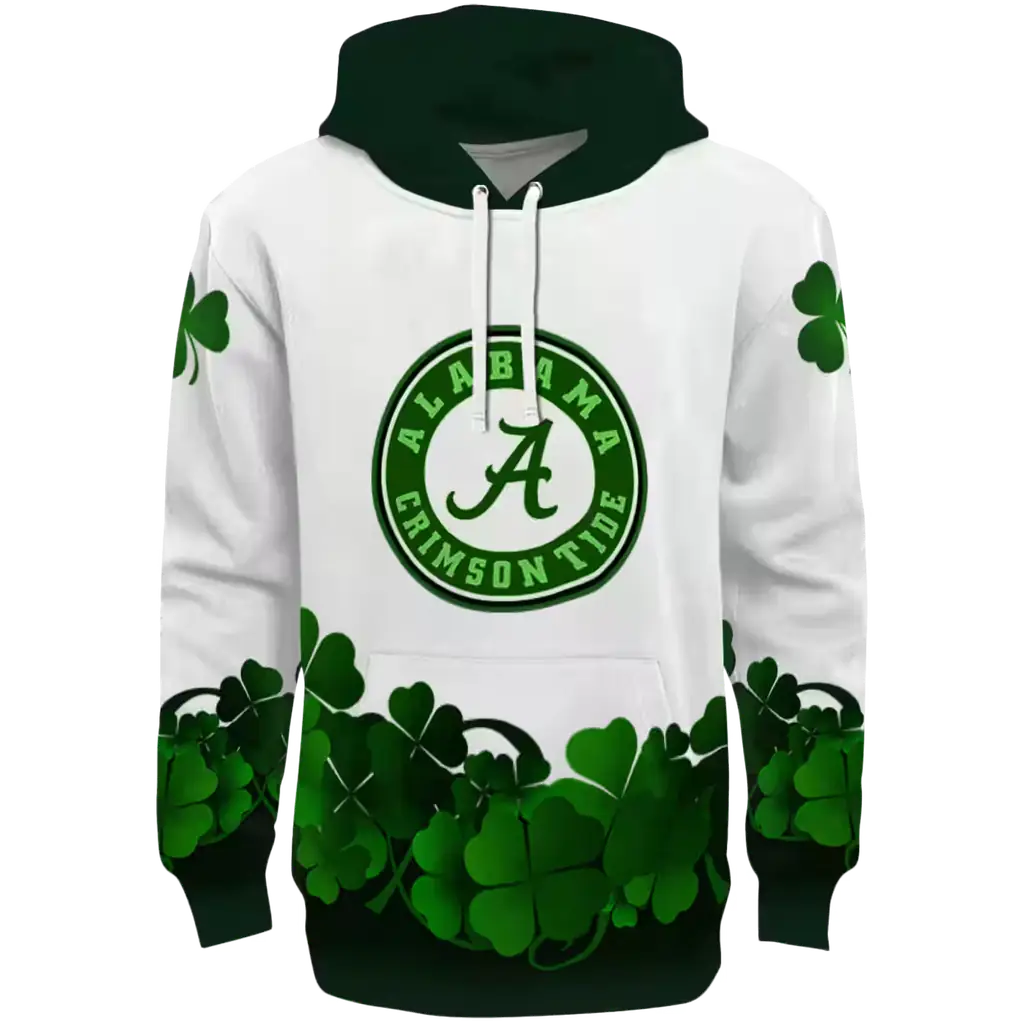 alabama crimson tide lucky motif white green hoodie best selling alabama crimson tide lucky motif white green hoodie best selling