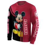 alabama crimson tide mickey mouse crimson black hoodie best selling