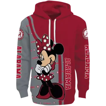 alabama crimson tide minnie mouse crimson hoodie best selling