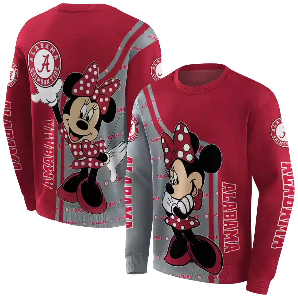 alabama crimson tide minnie mouse crimson hoodie premium grade alabama crimson tide minnie mouse crimson hoodie premium grade