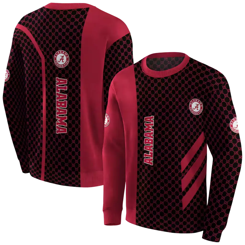 alabama crimson tide monogram pattern crimson hoodie premium grade alabama crimson tide monogram pattern crimson hoodie premium grade