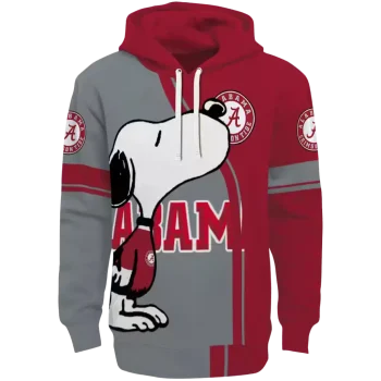 alabama crimson tide playful snoopy crimson hoodie best selling