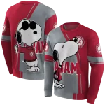 alabama crimson tide playful snoopy crimson hoodie best selling