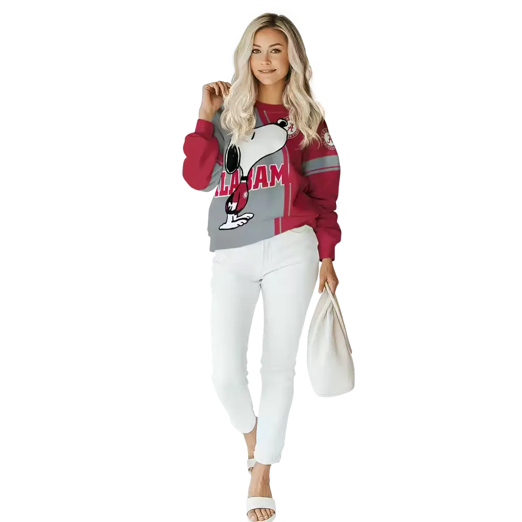 alabama crimson tide playful snoopy crimson hoodie trendy alabama crimson tide playful snoopy crimson hoodie trendy