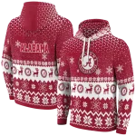 alabama crimson tide reindeer motif crimson hoodie best selling