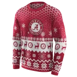 alabama crimson tide reindeer motif crimson hoodie best selling
