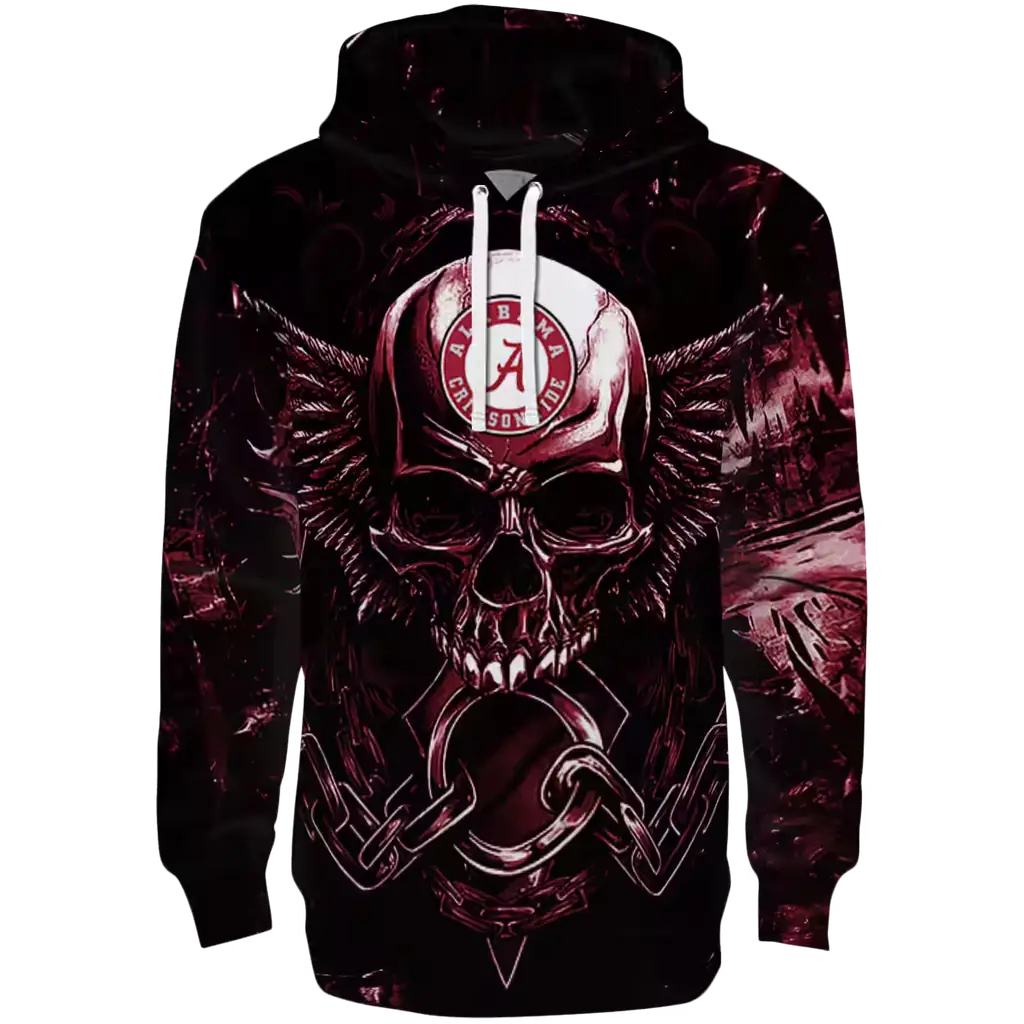 alabama crimson tide skull artwork crimson black hoodie best selling alabama crimson tide skull artwork crimson black hoodie best selling