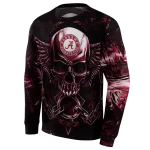 alabama crimson tide skull artwork crimson black hoodie best selling