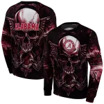 alabama crimson tide skull artwork crimson black hoodie best selling