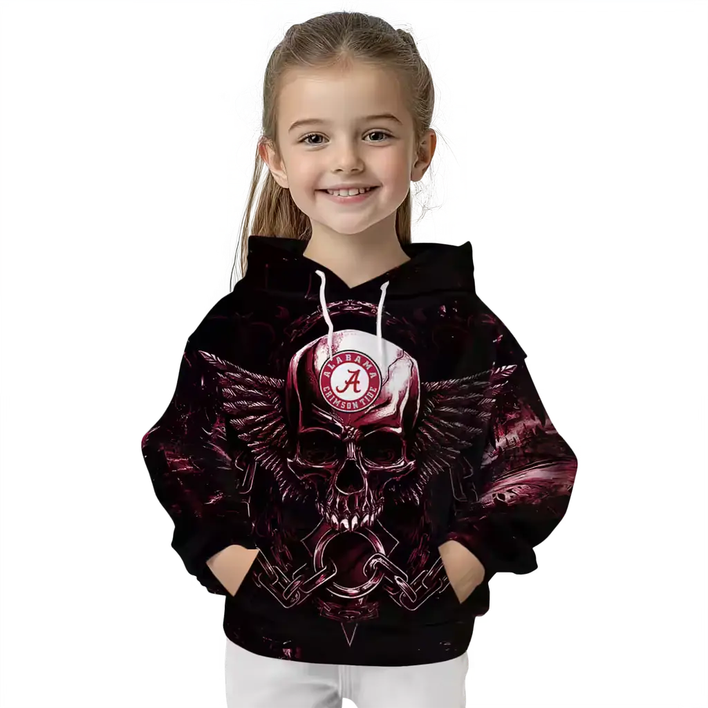 alabama crimson tide skull artwork crimson black hoodie top rated alabama crimson tide skull artwork crimson black hoodie top rated