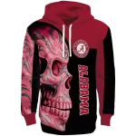 alabama crimson tide skull motif crimson black hoodie best selling