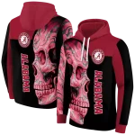 alabama crimson tide skull motif crimson black hoodie best selling