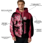 alabama crimson tide skull motif crimson black hoodie best selling
