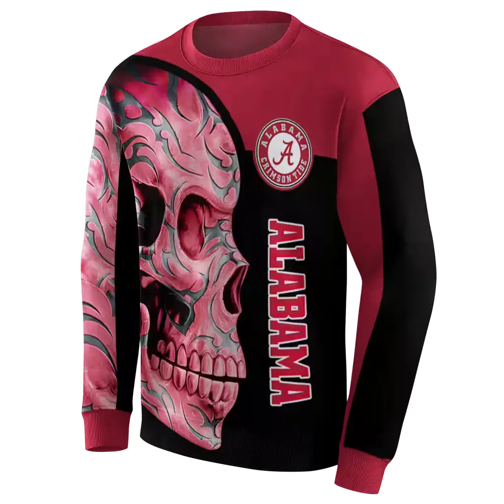 alabama crimson tide skull motif crimson black hoodie new arrival alabama crimson tide skull motif crimson black hoodie new arrival