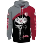 alabama crimson tide skull punisher gray black hoodie best selling