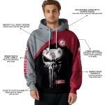 alabama crimson tide skull punisher gray black hoodie best selling