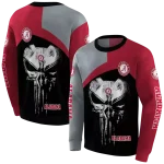 alabama crimson tide skull punisher gray black hoodie best selling