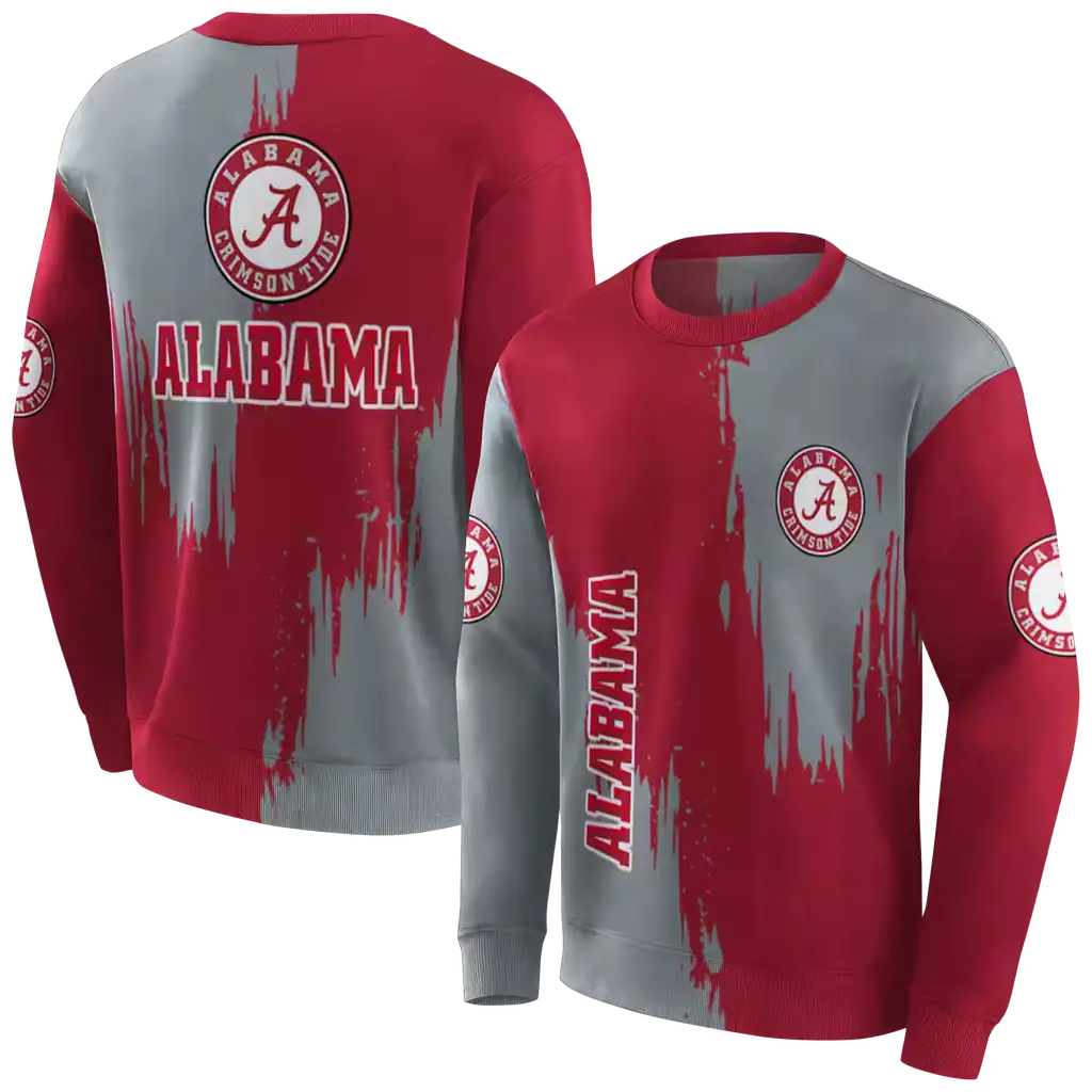 alabama crimson tide splatter effect crimson hoodie premium grade alabama crimson tide splatter effect crimson hoodie premium grade