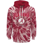 alabama crimson tide tie dye pattern crimson hoodie best selling