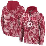 alabama crimson tide tie dye pattern crimson hoodie best selling