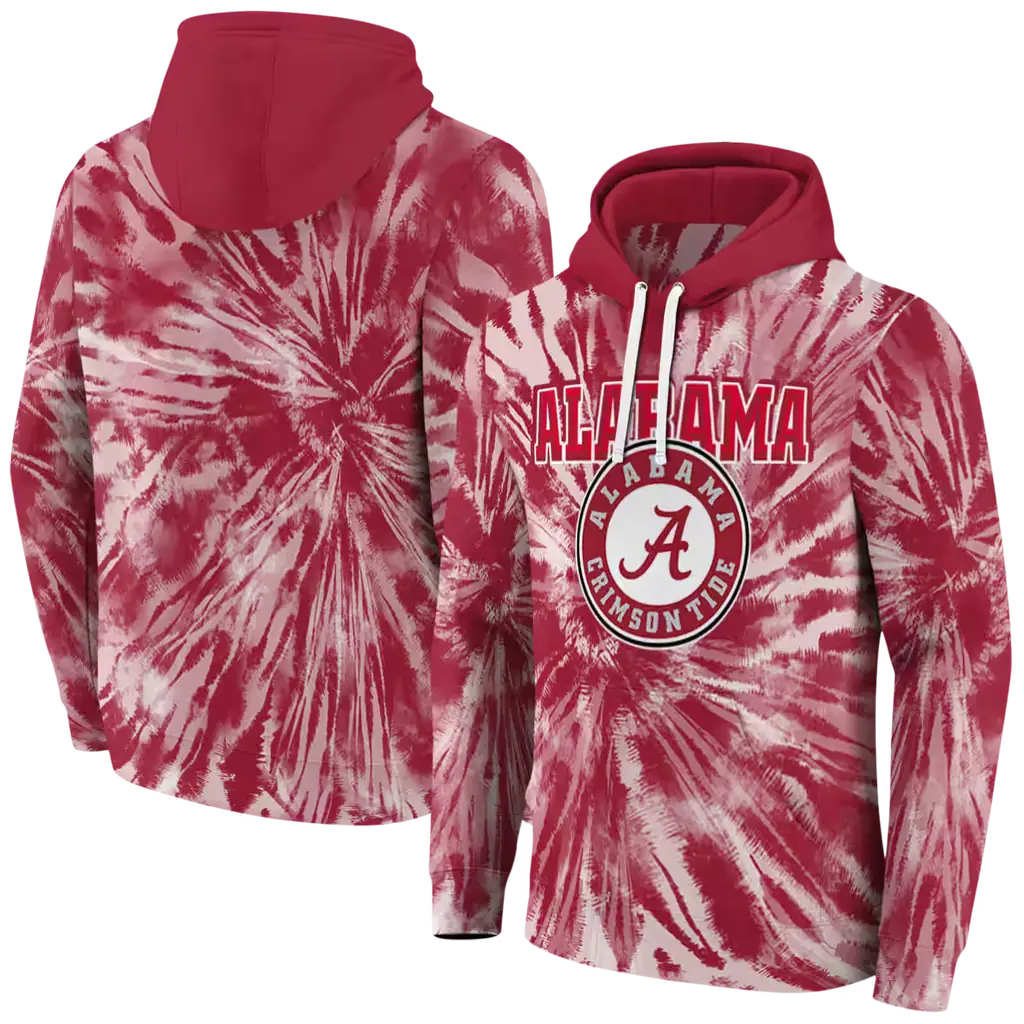 alabama crimson tide tie dye pattern crimson hoodie fashion forward alabama crimson tide tie dye pattern crimson hoodie fashion forward