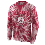 alabama crimson tide tie dye pattern crimson hoodie best selling