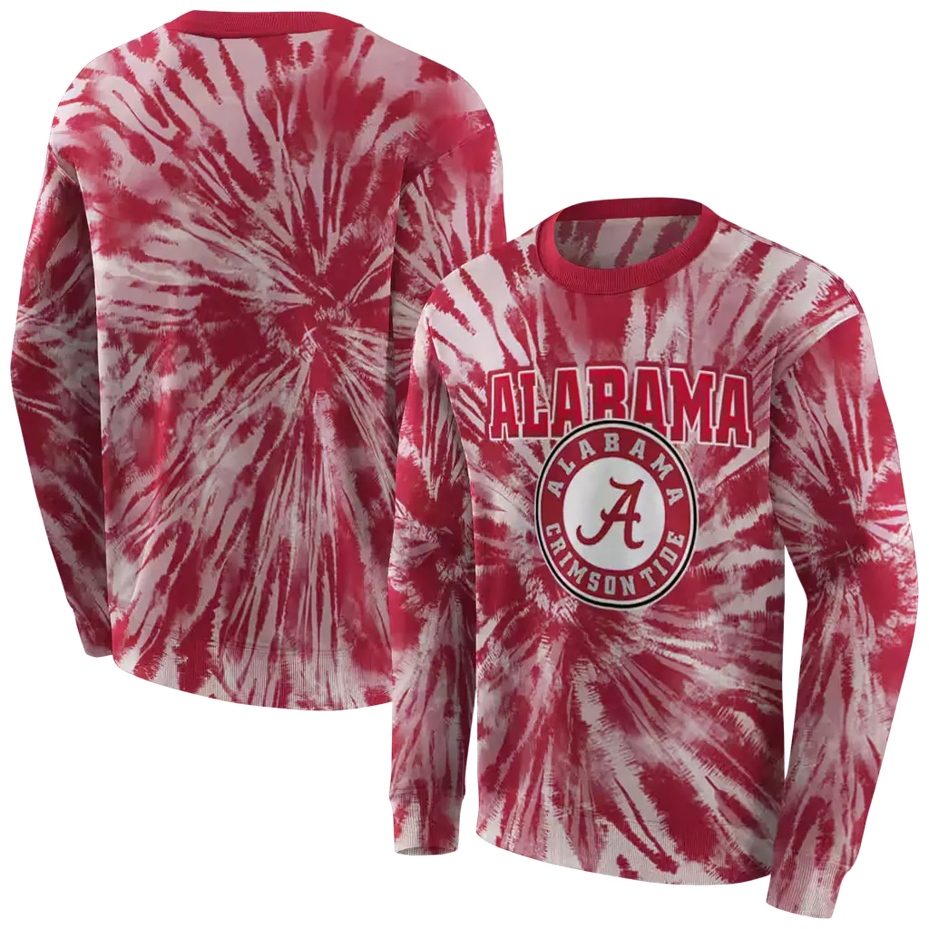 alabama crimson tide tie dye pattern crimson hoodie premium grade alabama crimson tide tie dye pattern crimson hoodie premium grade